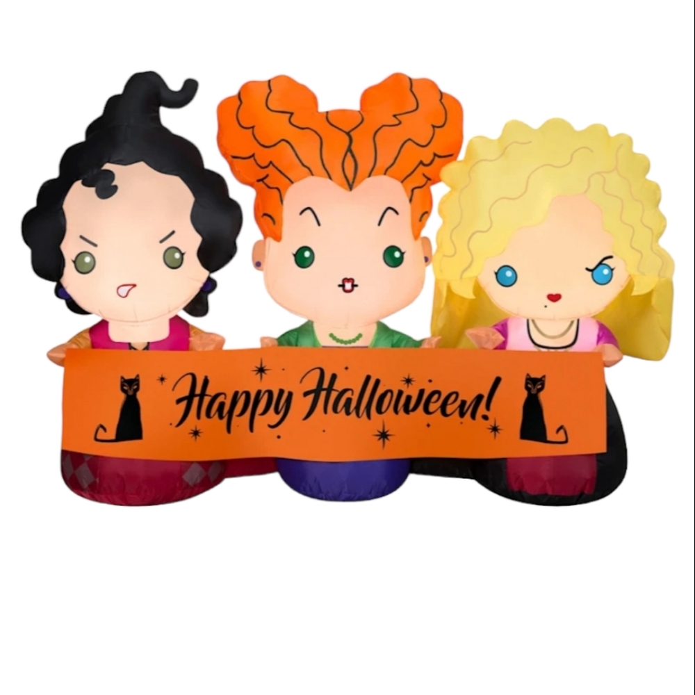 Hocus Pocus Sanderson Sisters 5 Ft Halloween Inflatable‎ Airblown Yard Deco NEW